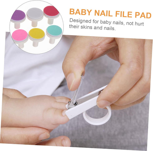 Set 24pcs Newborn Nail File Pad Electric Baby Nail Buffer Safe Easy Nail Care for Babies