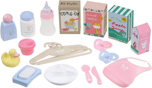 JC Toys Baby Doll Nursery 20 Piece Accessory Bag, Fits Most Dolls, Nursery Accessories, Ages 2+
