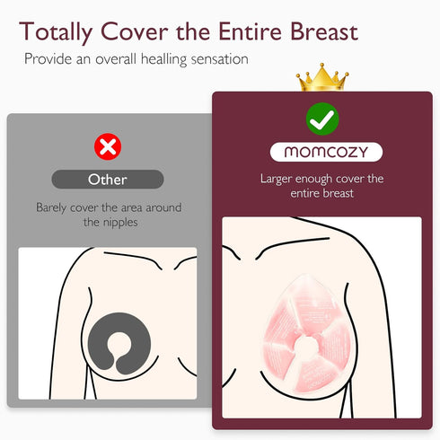 Momcozy Larger Breast Therapy Packs, Hot and Cold Breast Pads with Soft Covers, 2 Pack for Breastfeeding Relief