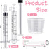 Colostrum Collector Kit Include Sterile Sealed Breast Milk Collector No Needle Colostrum Syringes Stickers 1 Measuring Cup Colostrum Collection for Breastmilk (50 Sets,3 ml)