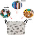 Rectangular Storage Bin Shelf Basket, Waterproof Canvas Fabric Toy Box with Handles, Gift Basket for Home