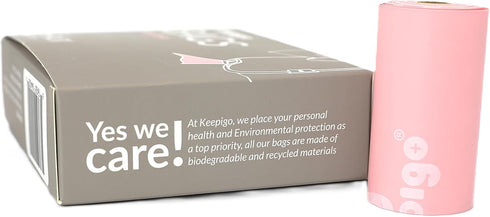 keepigo 6 72 Compostable Disposable Diaper Bags | Rolls, Leak-Proof, XL Biodegradable Baby Poop Bags | Eco-Friendly