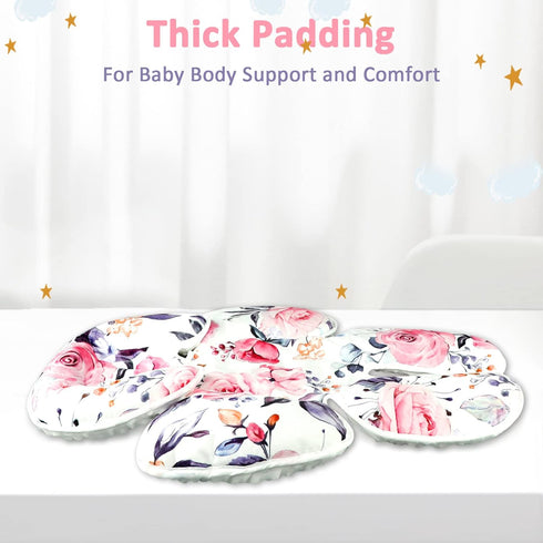2 1 Pea Pod Baby Car Seat Head Support for Newborn, in Infant Car Seat Head Body Support for Girls Extra Soft