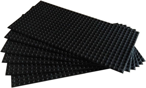 Taken All Building Bricks Block Base Plates - Black 6 Pack of 5 x 10" Baseplates