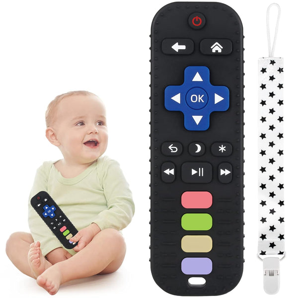Chuya Baby Teether Toy, TV Remote Control Shape Chew Toy for Babies 3-24 Months