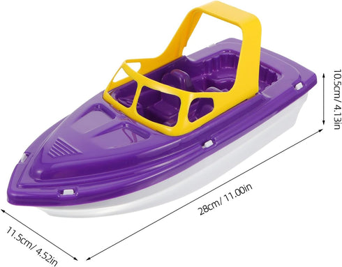 11" Floating Toy Boat for Bathtub & Pool - Plastic Toddler Tub Toy with Non-Scratch Color Learning Sensory Water Play