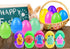 32 Pack Prefilled Easter Eggs with Squishy Toys Inside Bright Colorful Filled Squeeze Toys Great for Easter Basket