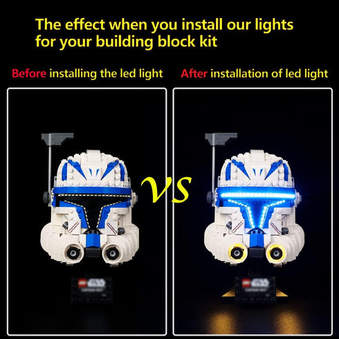 Kyglaring LED Light Kit for Lego Captain Rex Set, Lights Kit Designed for Lego Star Wars 75349 Model (Model Not