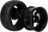 BQLZR Black RC 1:10 Tires and Wheels Set - 2.56" (Dia1.77") Hub Wheel Rims 5 Spoke + Rubber Tires, Pack of 4