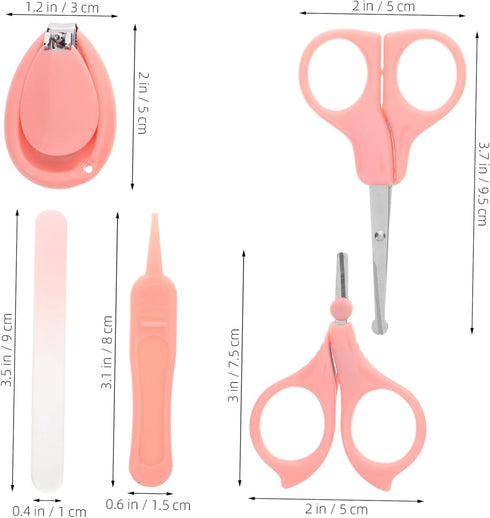 Set KOMBIUDA Nail Care Cute Case Boy Girl Grooming Kit Including Nail Clippers Scissors and Tweezers for Newborn