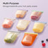 7 12oz/360ml Nuliie Pcs Reusable Silicone Breastmilk Storage Bags, Double Leak-Proof, BPA Free Self-Standing Milk Bags