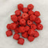 30pcs Mandarin Red Color 17mm Hexagon Silicone Beads, BPA Free Teether for Mom Jewelry Necklace Making