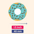 Donut Stickers Sheets Set, 1.5" - 20 Sheets, 200 Stickers