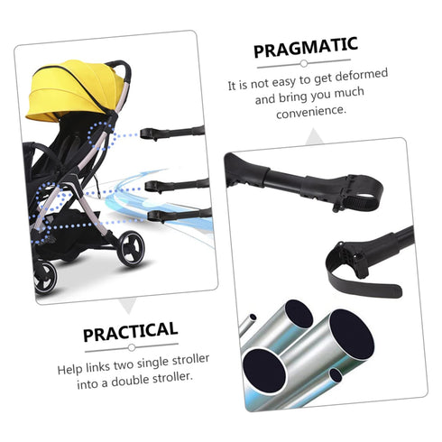 2pcs Stroller A Accessory Universal Connectors Two Double Twin Ster Outdoor Baby Sters Become Babies Professional Use Prams for Connector Single Aluminum