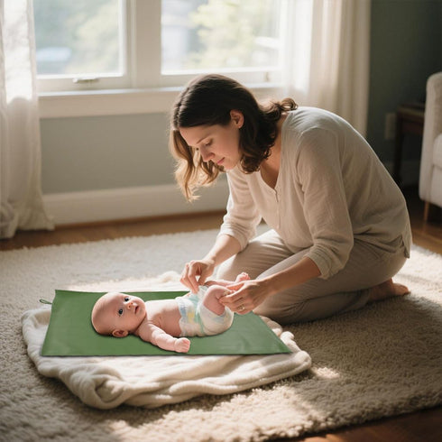 2 Pack (67-09) Portable Diaper Changing Pad for Baby, Wipeable Baby Changing Mat for Travel or Home, Foldable Mat Fits