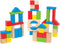 Maple Wood Kids Building Blocks by Hape, 50 Brightly Colored Pieces Stacking Educational Toy Set for Toddlers in