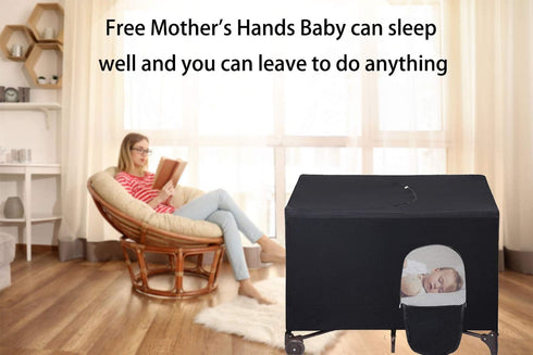 LLYWCM Pack Crib Blackout Cover for N Play - Travel Crib Cover, Breathable Baby Netting Cover/Tent for Indoor