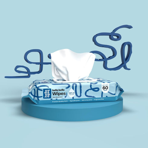 1 Pack 20 Hello Bello Premium Fragrance-Free Travel Size Baby Wipes, with Chamomile & Aloe Extracts for Sensitive Skin