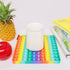 CleCoCenCir 1-100 Counting Number Popper Fidggety Toy Rainbow Hundreds Chart for Kids, Preschool Math Manipulative