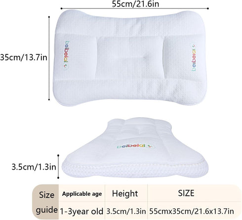 Hebove 1-3 3 Kids Pillow, Kids Pillows for Sleeping, Baby Pillow, Toddler Pillows, Baby Pillows for Sleeping