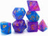 DND Blue Purple Glitter Dice Set for Dungeon and Dragons, D&D RPG Table Games, Polyhedral Dice