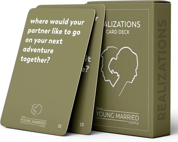REALIZATIONS Card Deck - Fun Game for Couples - 52 Questions to Know Your Partner - Dating Gift