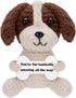 HOMQYTE Inspirational Gift - Positive Crochet Dog Animals with Affirmation Card Handmade Crochet
