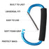 4 Pack Large Carabiner Stroller Hooks, 5.5" D Style Click and Carry Bag Carrier (Light Blue and Rose Red)