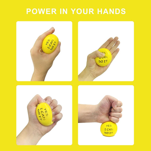 (24 Pack), ALMAH Motivational Stress Balls for Kids and Adults Stress Relief Balls, Hand Exercise Therapy Balls