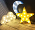3PCS Decorative LED Crescent Moon Cloud and Star Night Lights Lamps Marquee