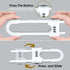 Premium Child-Proof Safety Bundle: 6 Adjustable Sliding Cabinet Door Code Locks & 2 Fridge Freezer Lock Latch Sets
