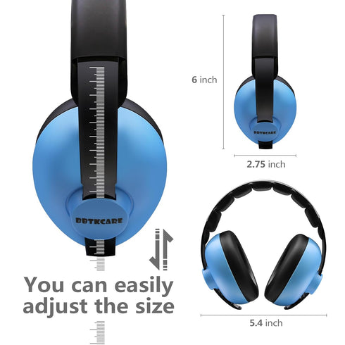 Baby Ear Protection Noise Cancelling Headphones for Babies 3 Months to 3 Years (Blue)