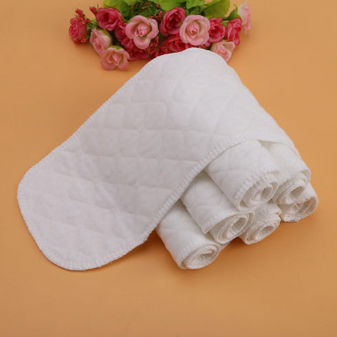 Cloth Diaper Inserts, Soft Breathable Organic Cotton Reusable Water Absorbent Washable Overnight Diaper Inserts
