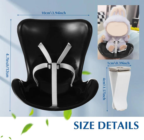 2 6.7 Inches (17cm) Pcs Doll Car Seat for Dolls, Cute Car Air Vent Decoration Sofa for Blind Box Toys, Doll Accessories