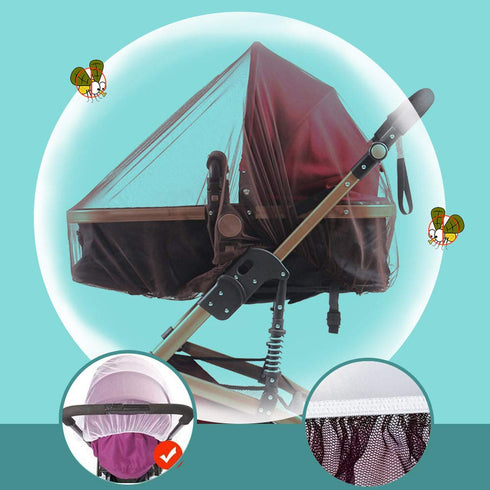 Baby Mosquito Net (2 Pack) - Durable Bug Net for Strollers, Bassinets, Cradles, Playards, Pack N Plays, Portable Mini