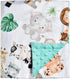 Baby Blanket Super Soft Minky Blanket, Cute Animal with Dotted Backing, 30 x 40 Inch, for Newborns Nursery Stroller
