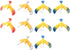 Kisangel 30Pcs Balance Bird Gravity Bird Balancing Birds for Finger Desktop Figurines for Fun Display