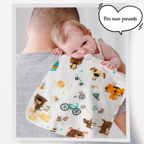 6Pack 20''x10'' 100% 6 norinori Baby Burp Cloths Muslin Washcloths - Muslin Burp Cloths Hanky Large Extra Soft
