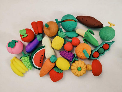 30PCS Children's Eraser, Mini Puzzle Pencil Eraser for Game Award Party, Carnival and School Supplies (Vegetables)