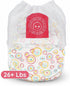 5 (26+ lbs) (24 Count) Little Toes Premium Natural Disposable Swim Diapers, Size Large | Baby Disposable Swim Diapers |