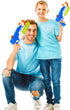 Summer Soaker Water Guns for Kids, 400CC/40ft Squirt Guns for Boys, Girls, Adults - 2 Pack Outdoor Toy
