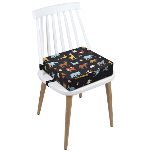 2 Toddler Booster Seat Dining, Cartoon Canvas Washable Straps Safety Buckle Kids Booster Seat for Dining Table