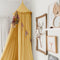IBIZA VIBE MAMERIA Kids Bed Canopy with Frills Cotton Cover Net for Baby Crib