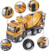 Cement Mixer Construction Toys, Metal DieCast Cement Mixer Truck Model with Simulated Sounds and Lights
