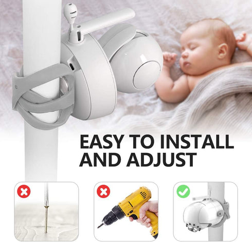 CHILLAX DXR-8 Universal Baby Monitor Holder Flexible, Adjustable Mount for Small Baby Cameras Compatible with Motorola