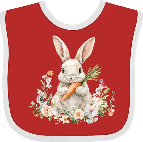inktastic Bunny with Carrot Baby Bib