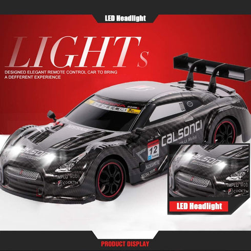 GoolRC Racing Drift RC Car, 1/18 Scale 4WD Remote Control Car, High Speed 28km/h for Adults and Kids (Black)