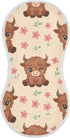 FUQIUMI Highland Cow Animal Floral Print Muslin Burp Cloths for Babies,Soft Cotton 4