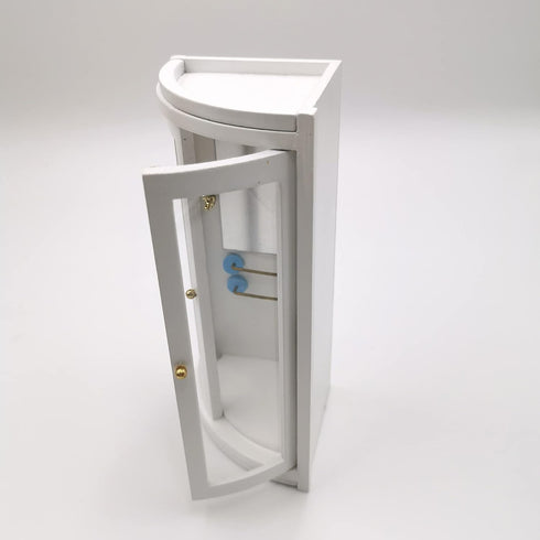 SXFSE Room,1:12 Dollhouse Shower Dollhouse Miniature Furniture Simulation White Bathroom Shower Room