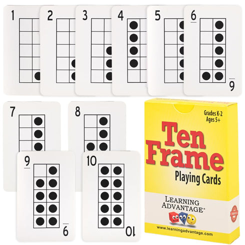 LEARNING ADVANTAGE 7293 Ten Frames Playing Cards